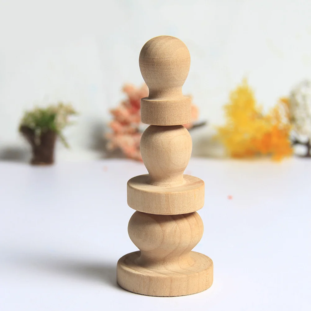 

5Pcs 3.8cm Vintage Wooden Seal Stamps Durable Easy Use Personalize Envelopes Invitations Scrapbooking Craft Projects