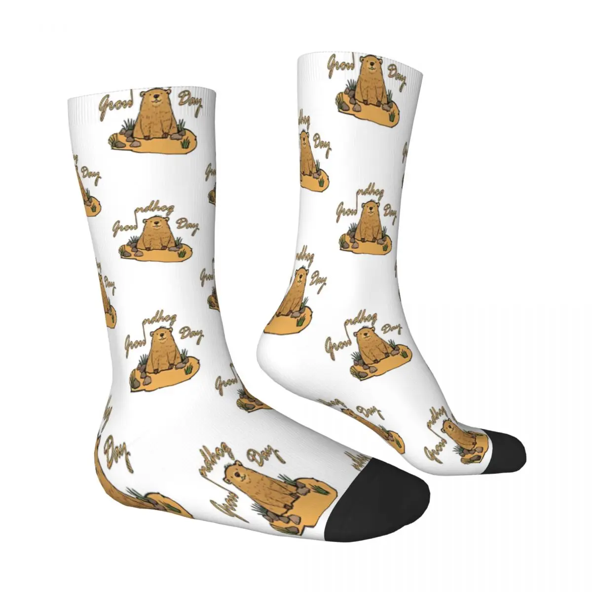 Groundhog Day Cool Socks Male Mens Women Winter Stockings Printed