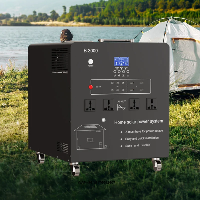 FCT Portable Solar Energy System All in One Power Station With Lifepo4 Lithium Battery Pack