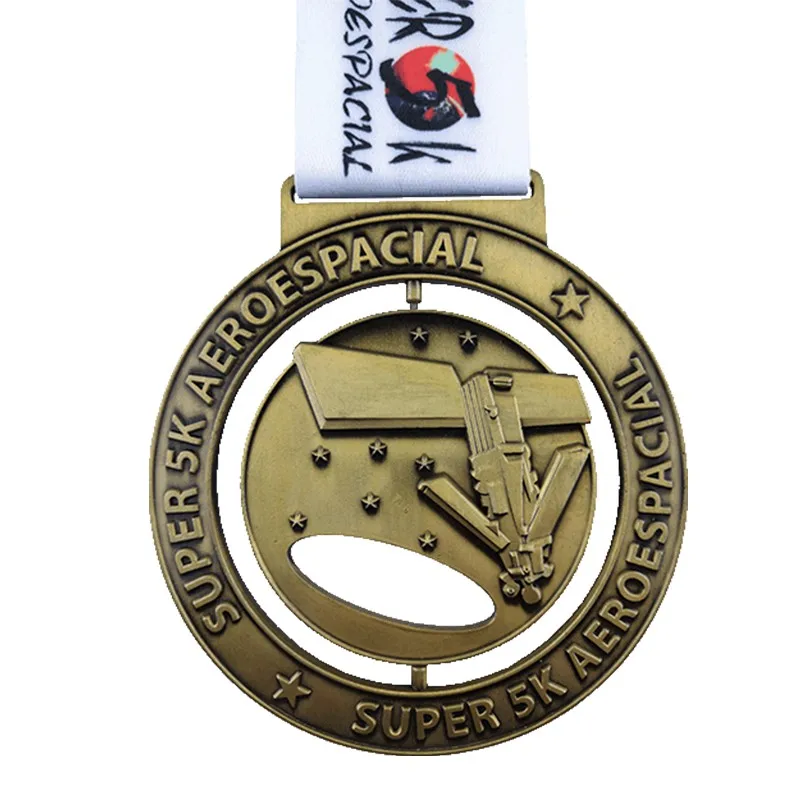 customized sport medals with sublimation printing lanyard