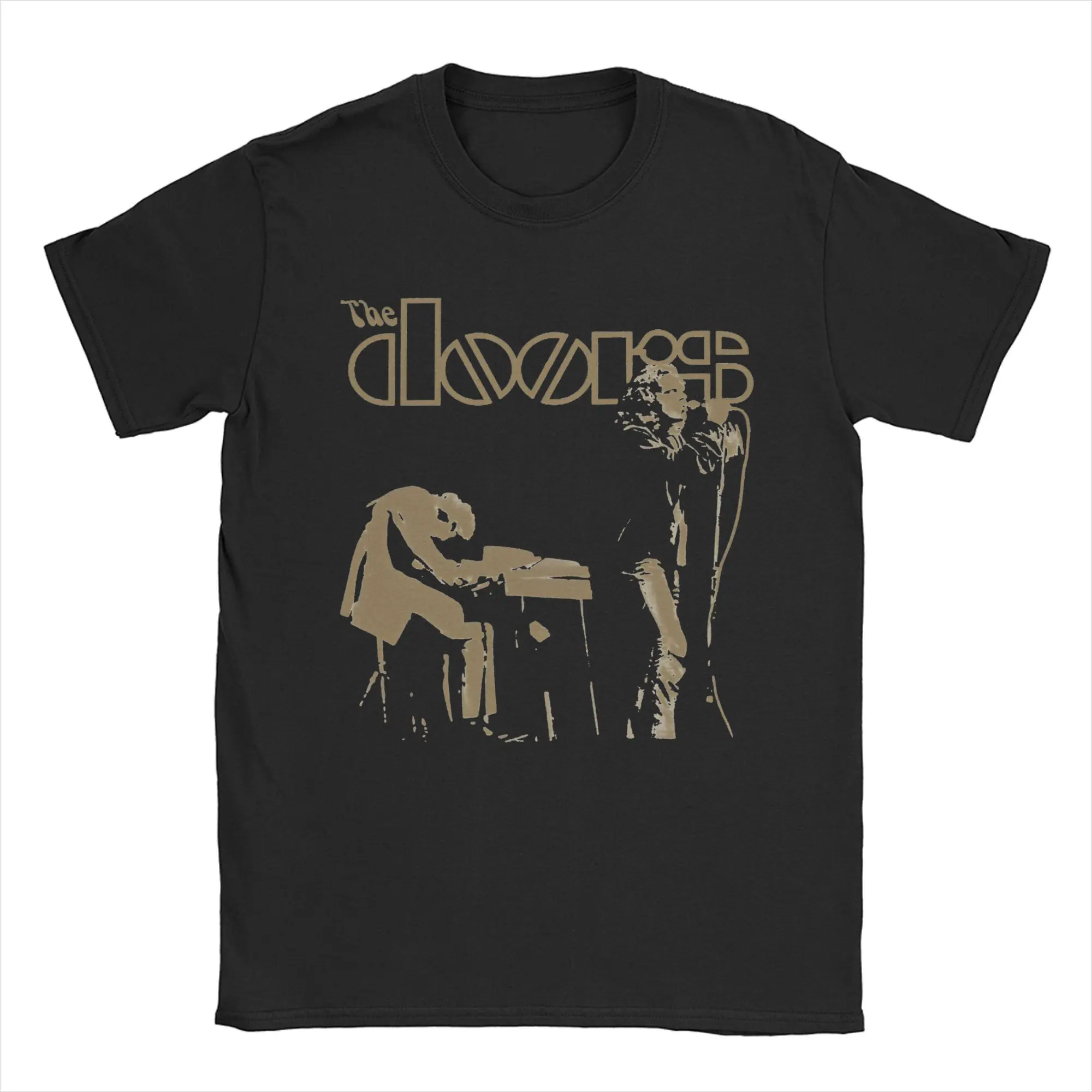 Men Women's The Doors Band MOJO RISIN T Shirt  Pure Cotton Tops Vintage Short Sleeve Crew Neck Tees Plus Size T-Shirt