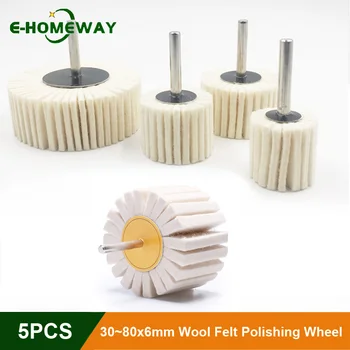 30-80 مللي متر ورأى الصوف تلميع عجلات تلميع ممسحة 6 مللي متر عرقوب ل دريمل المعادن أدوات دوارة عجلات لقم الحفر الكهربائية طاحونة