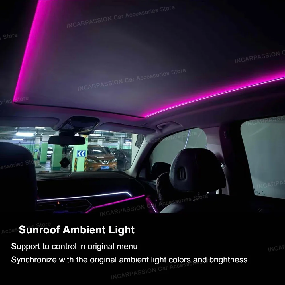 11 Colors LED Sunroof Light Ambient Light for BMW 2 3 4 5 6GT 7 8 Series G20 G30 G05 G06 G07 G01 G60 G70 G45 Interior Lighting