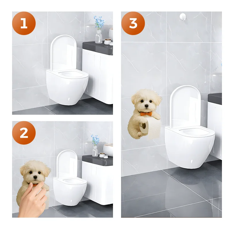 جديد الحرف التماثيل ديكور المنزل لطيف الكلب الأنسجة حامل ورق المرحاض حامل الراتنج الزينة قلادة