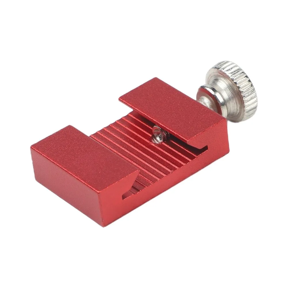 Anodized Aluminum Measuring Block with Metric Scale for Straight Edge Support and Consistent Layout in Woodworking Projects