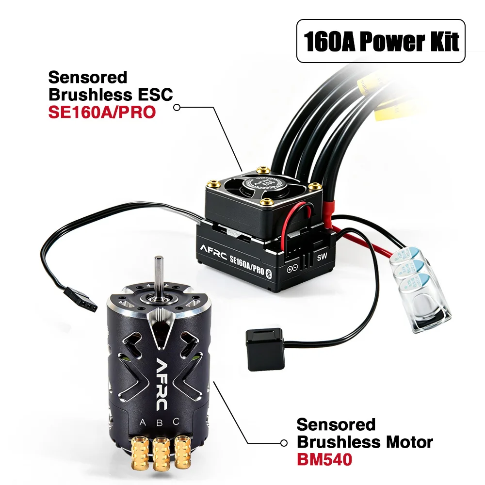 AFRC BM540 10.5T/SE160A ESC Programmierbares bürstenloses Power-Kit für 1/10 Racing Drifting Off-Road On-Road Cars Upgrade – Detail 10