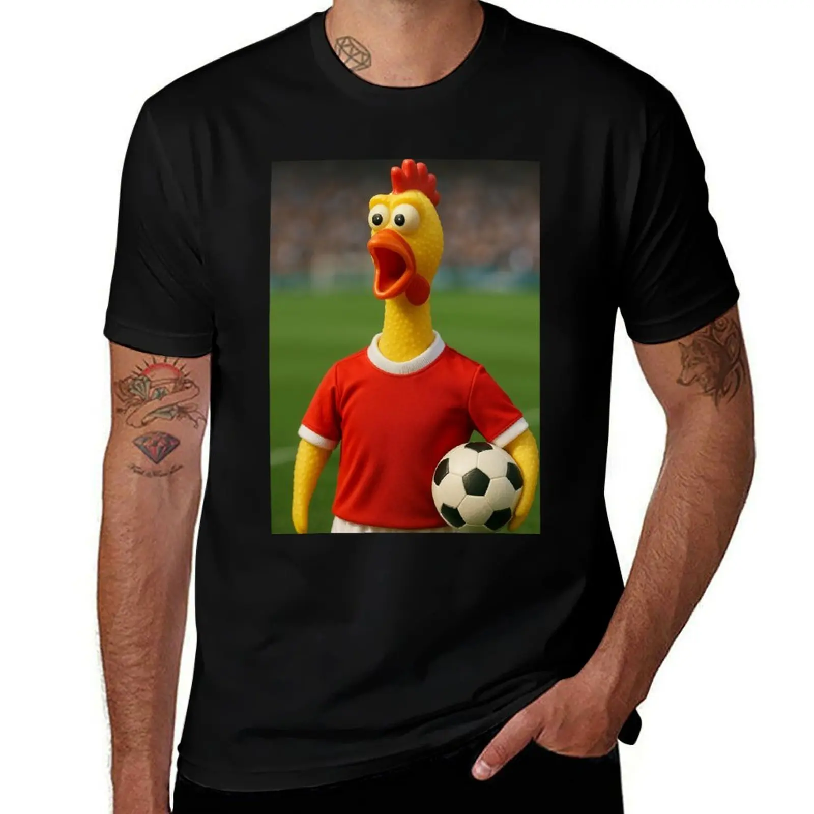 

Rubber Chicken Football Player T-Shirt cute clothes anime stuff summer 2025 mens graphic t-shirts pack