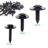 Fender Retainer Clips Fits 4mm 5mm 6mm Cross Self Tapping Phillips Screws Car Body Plastic Grommet Metal Rivet