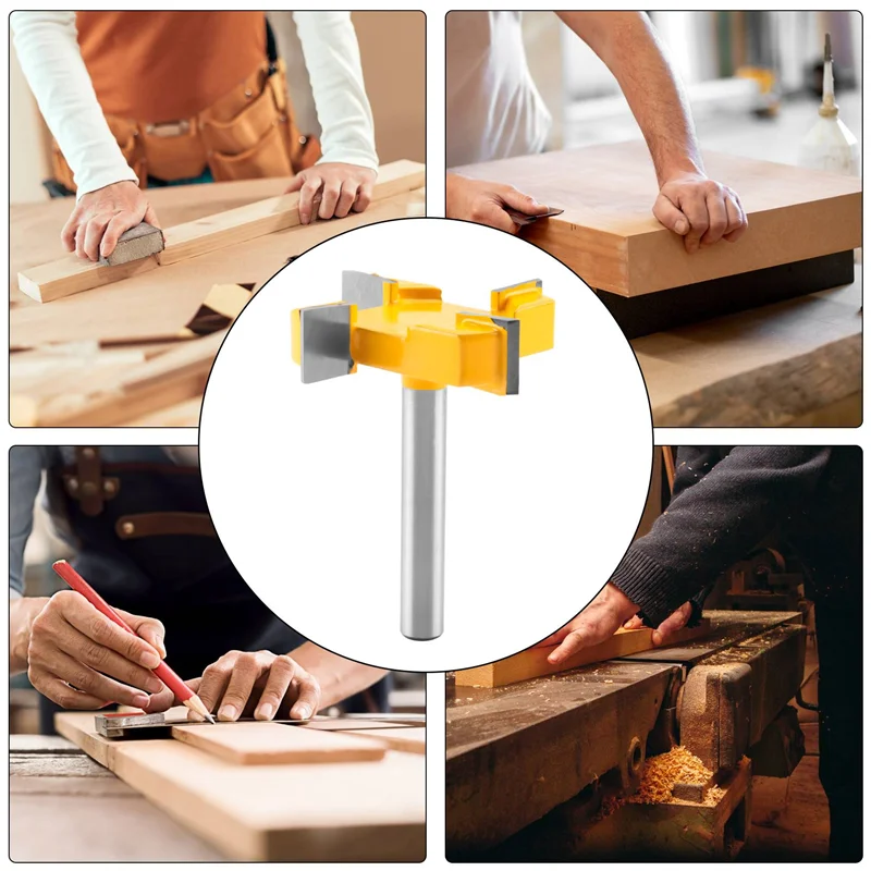 A76K 8Mm Shank Spoilboard Surfacing Router Bit, Surface Router Bit, 4 Flute Face Mill, Milling Router Bit, Router Bit
