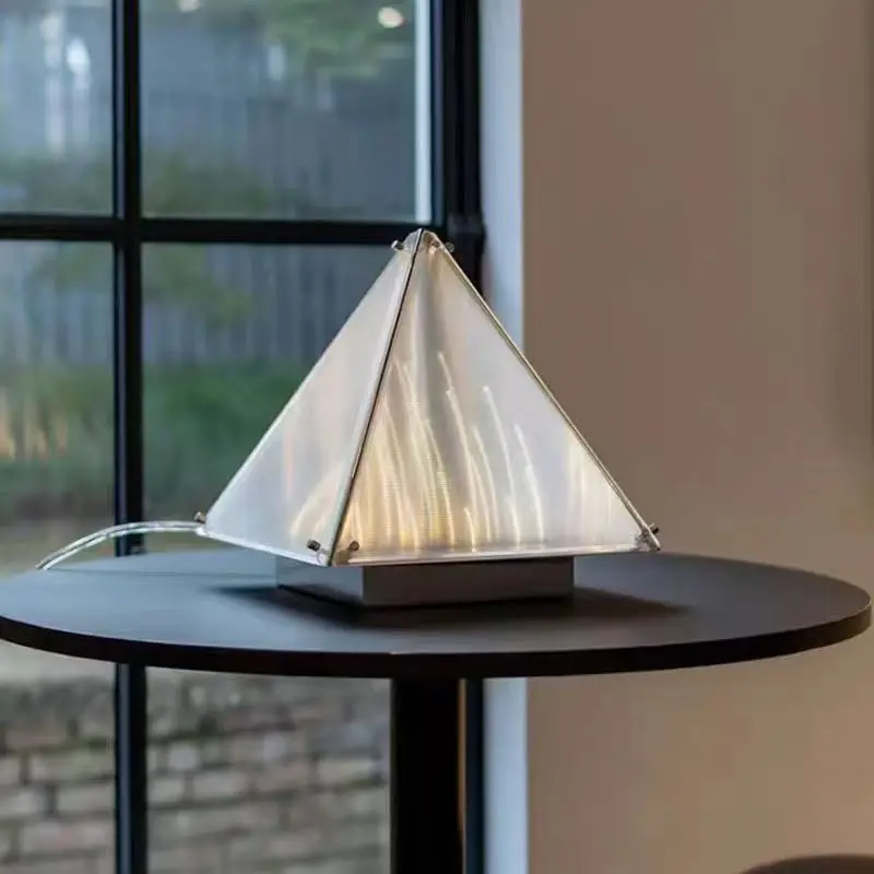 

Pyramid Light And Shadow Living Room Floor Lamp Designer Modern Simple Luxury Bedroom Study Bedhead Atmosphere Desk Lamp