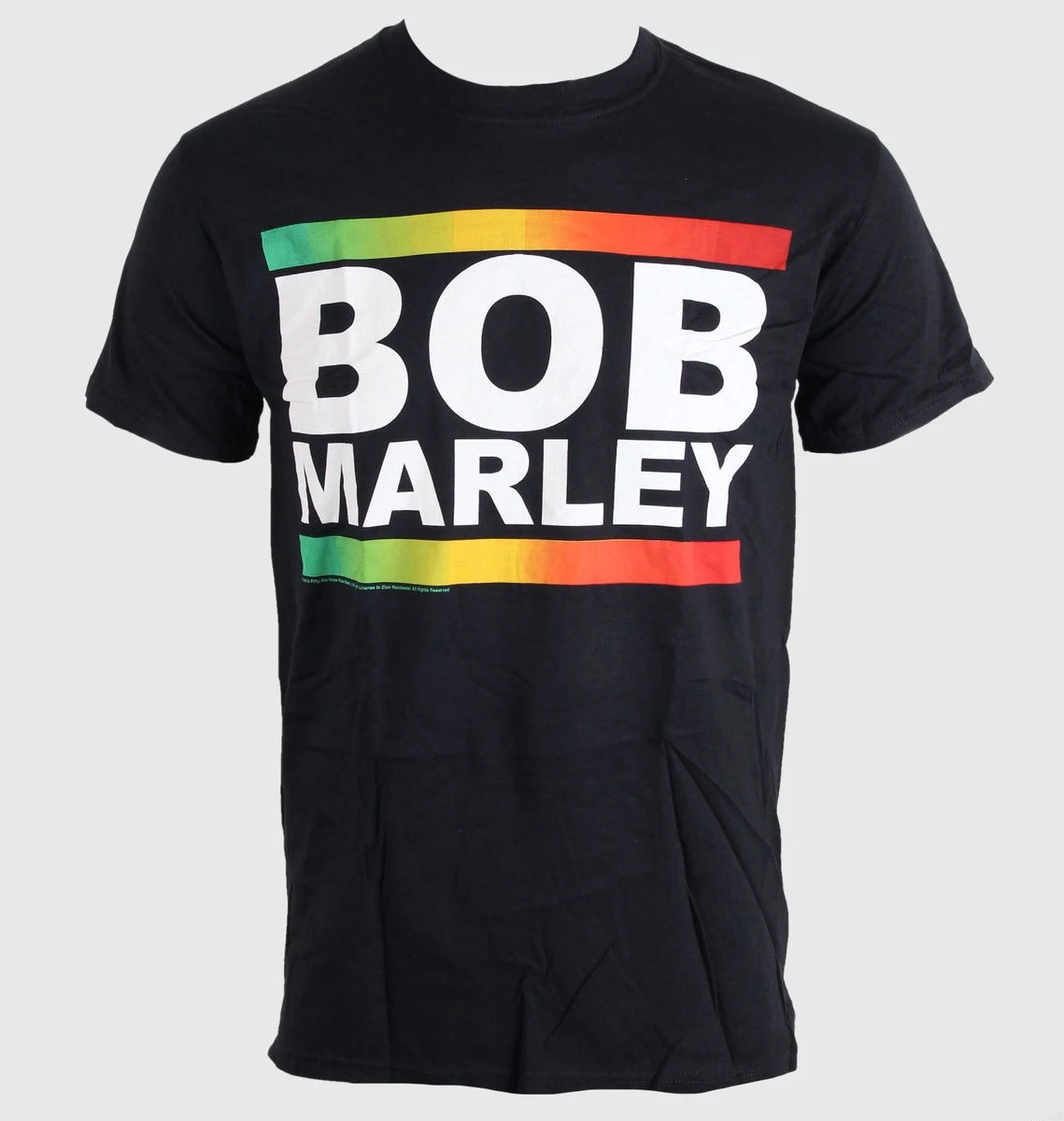 Bob Marley Rasta Band Block T-Shirt Unisex 100% Baumwolle Rundhals-Tee, Vintage Reggae Musik Grafik-Oberteil für Männer und Frauen