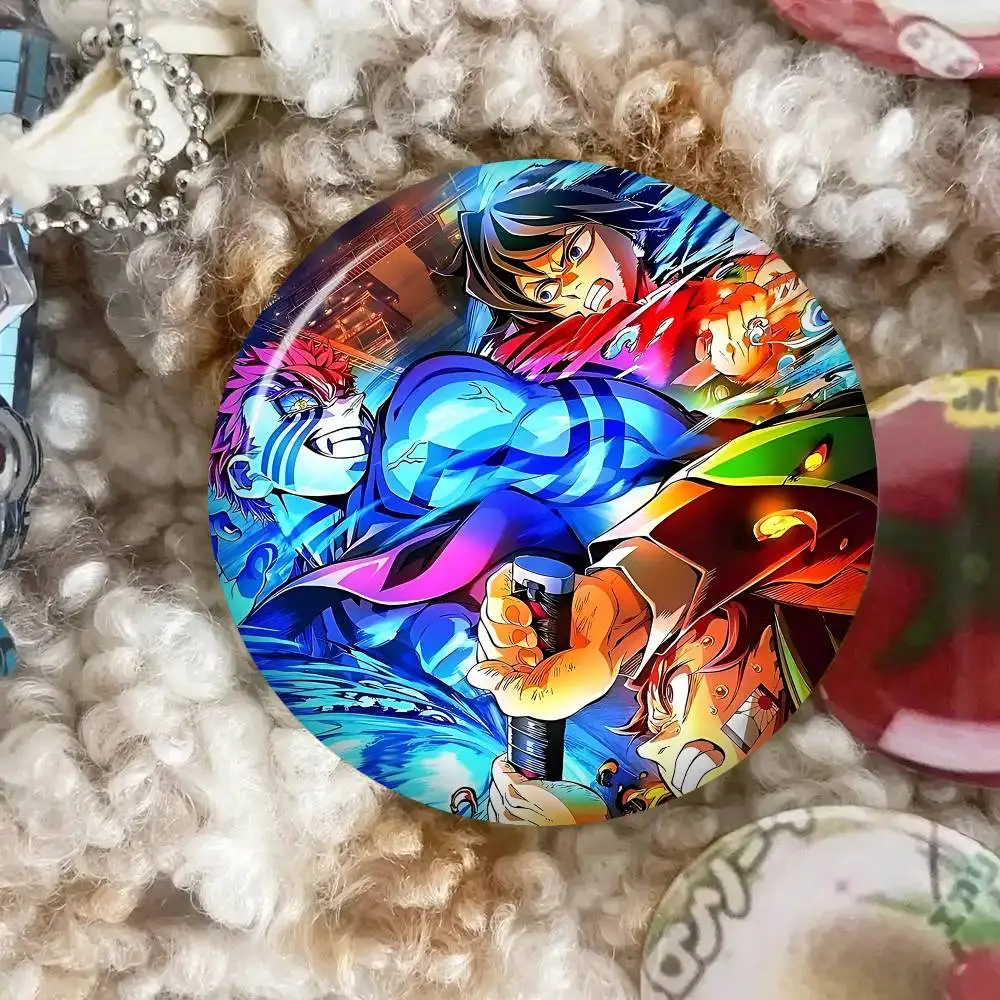 Anime D-DemonS S-SlayerS Creative Tinplate Soft Button Pins Animal Icon Brooch Lapel Backpack Badge Accessories Pin