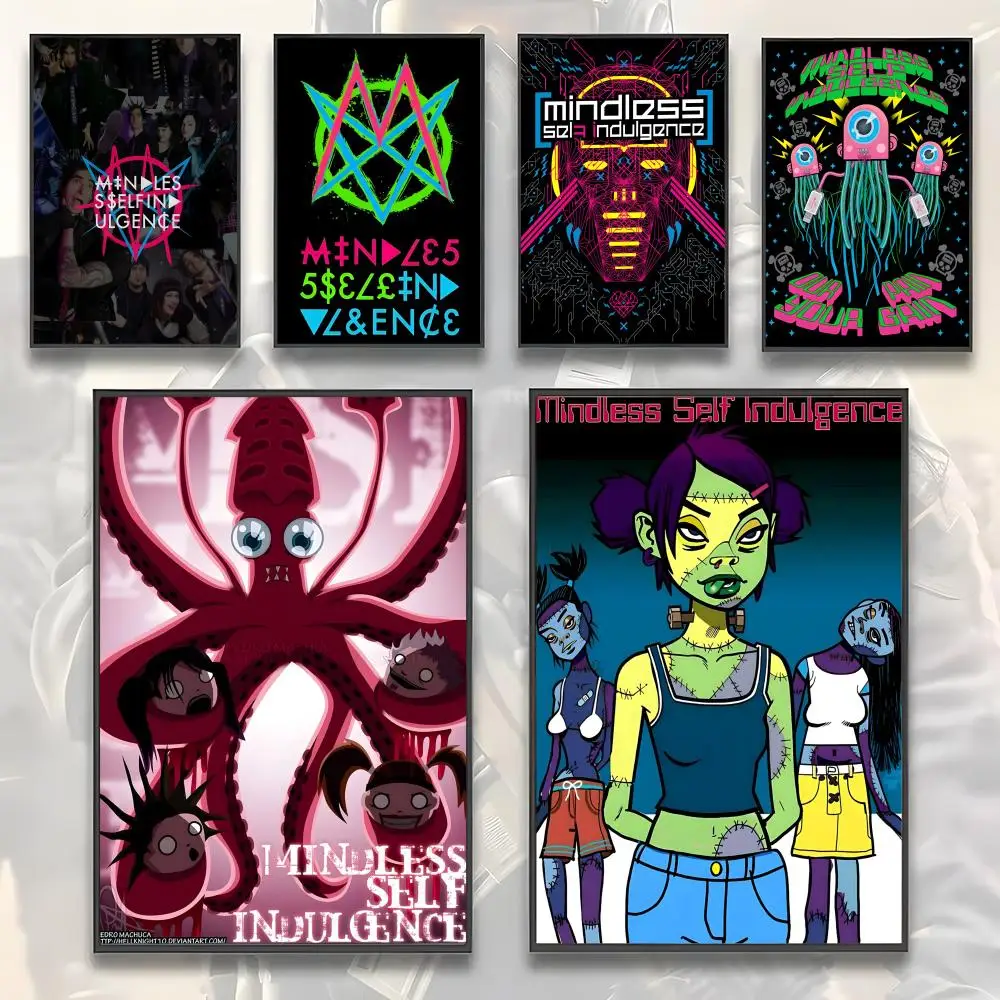 

Постер группы Mindless Self Indulgence, настенная наклейка из ПП премиум-класса - легко клеится и снимается, HD-печать, водонепроницаемый декор для дома