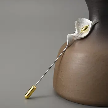 Lotus Fun 925純銀經典優雅馬蹄蓮胸針,可穿戴於包包或衣物上,創意高品質飾品 12 最佳銷售 蓮花樂趣 - №2