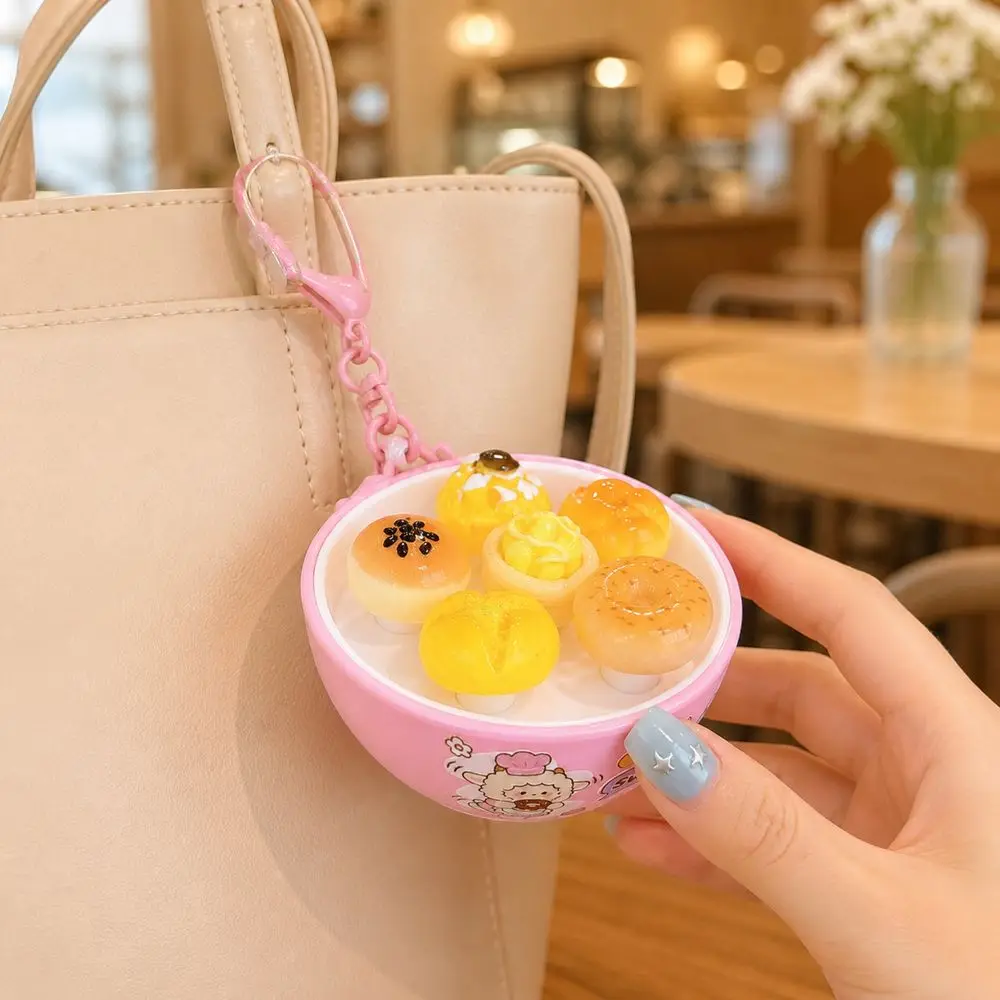 Press Button Whack-a-Mole Keychain Cute Animals Pattern Dessert Theme Fidget Dessert Keychain Stress Relief Plastic
