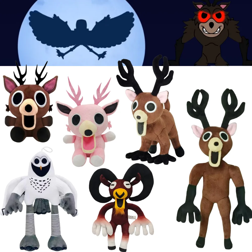 2026 Nieuwe Stijlen op Voorraad 99 Nachten Herten Pluche Pop 99 Nachten in Het Bos Anime Randapparatuur Speelgoed Halloween Kerstcadeau