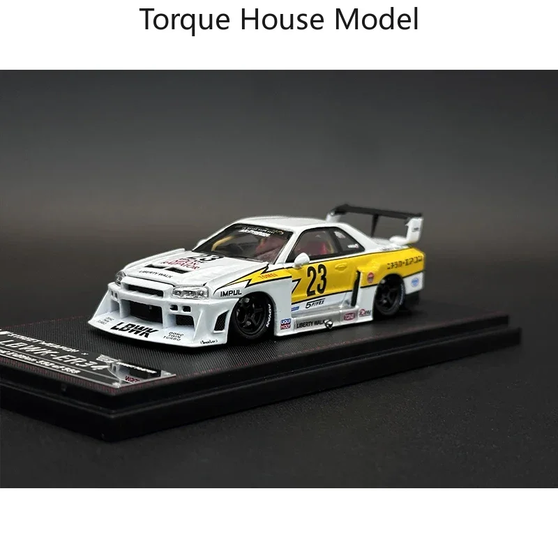 

SW In Stock 1:64 LBWK Skyline GTR ER34 Super Silhouette Lightning Opened Hood Diecast Diorama Car Model Collection Street Weapon