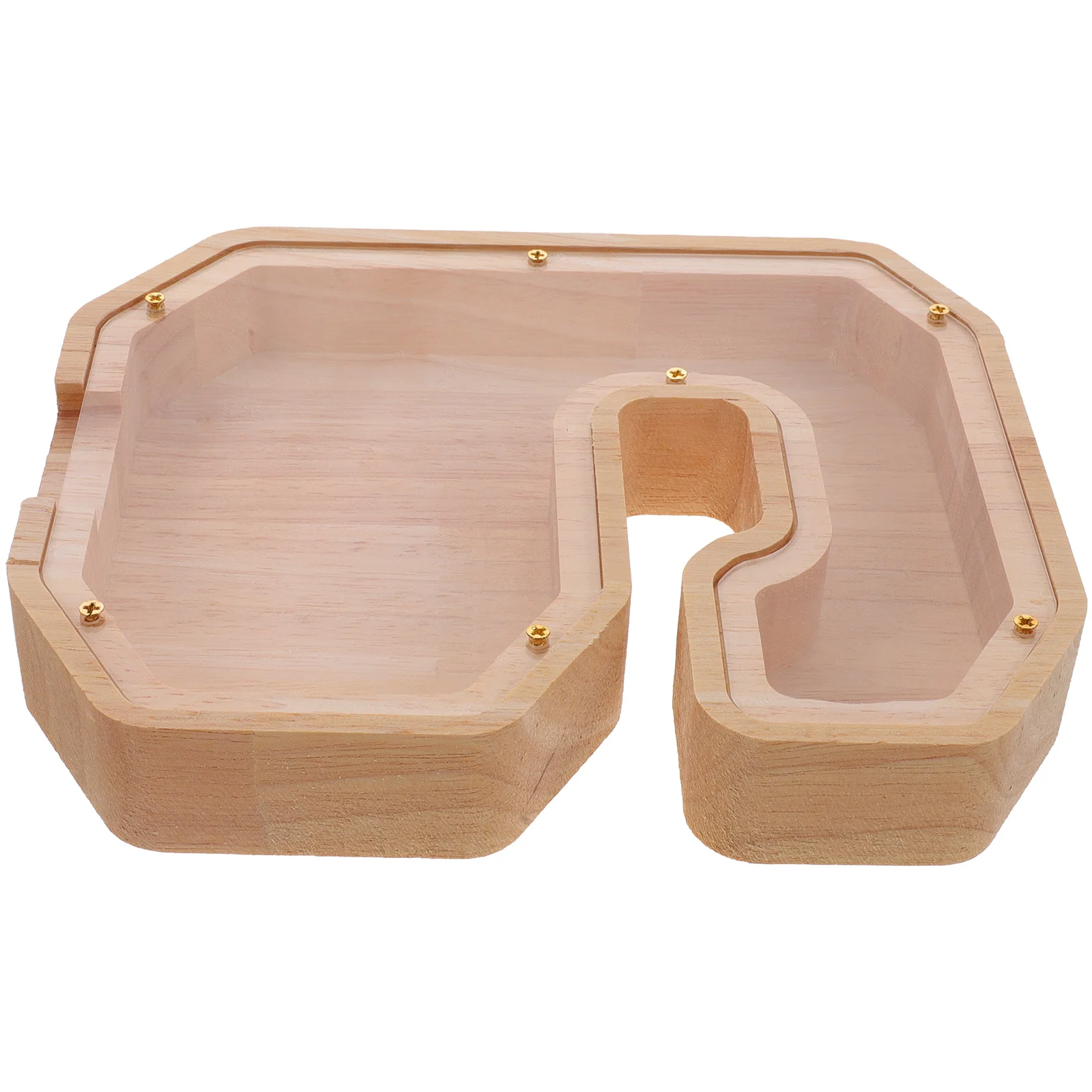 Doorzichtige houten spaarpot Moderne boerderijstijl Multifunctionele munt Geldbesparende doos Desktopdecoratie Kinderopslagpot