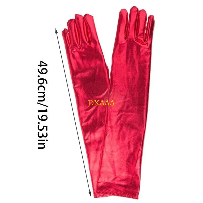 DXAA Women Faux Leather Sexy Luvas dedos