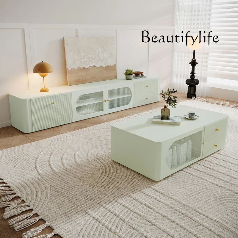 

A 240Cm Organizer Tv Cabinet Modern Simple Storage Glass House Tv Stand Designer Minimalist Showcase Fernsehen Tisch Furniture