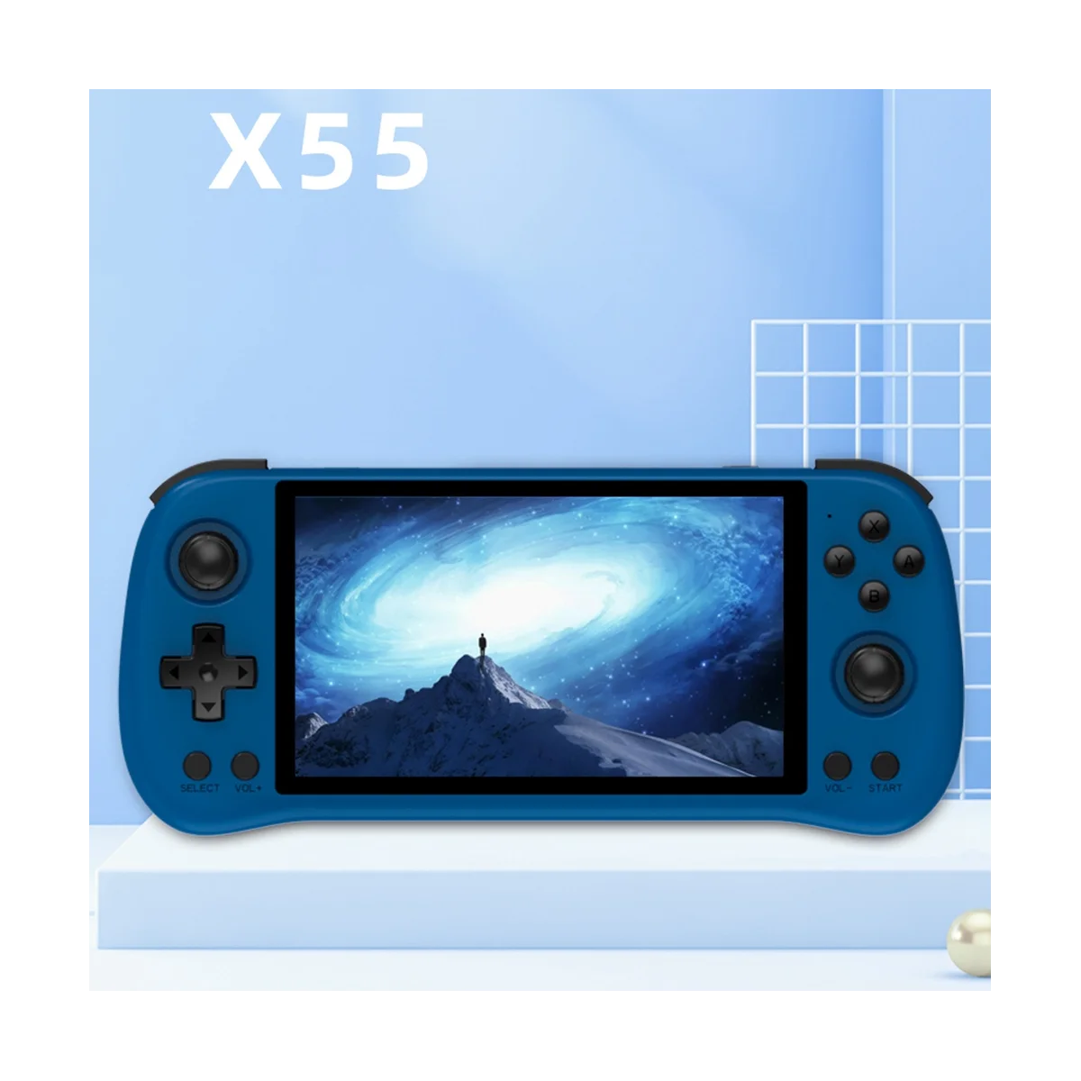 

For POWKIDDY X55 Retro Game Console 16G+64G RK3566 5.5 INCH 1280X720 IPS Screen Open-Source Linux Handheld Video Console