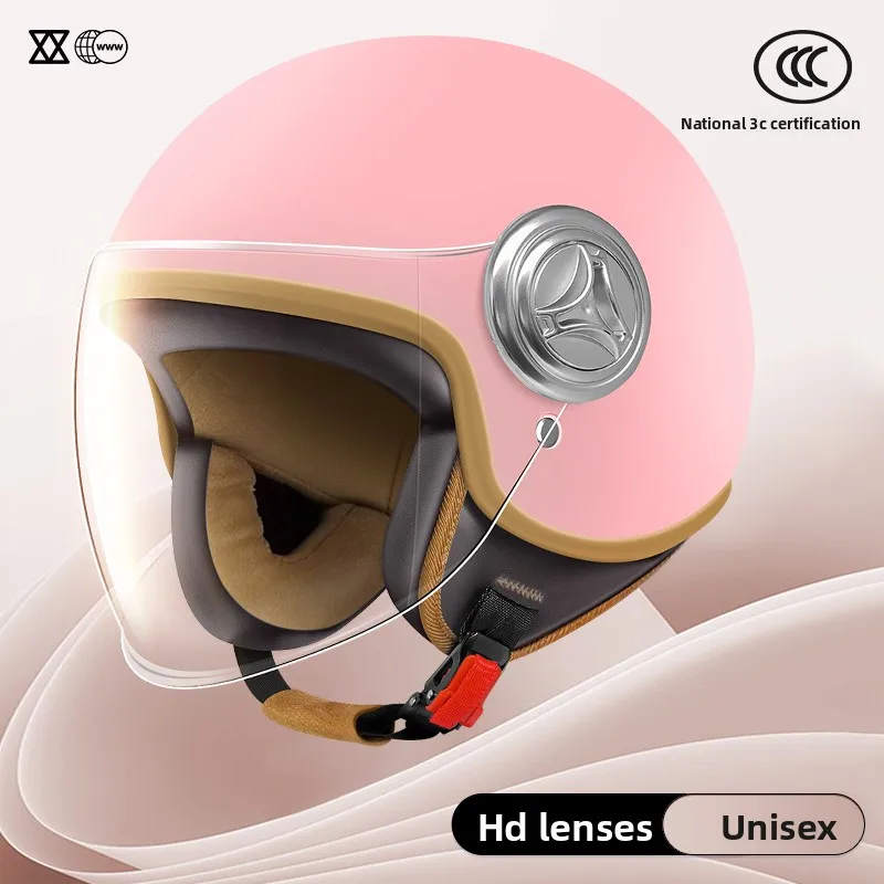 

Четырехсезонный универсальный классический ретро электрический велосипедный мотоциклетный шлем Harley, шлем для скутера, мужские и женские полушлемы