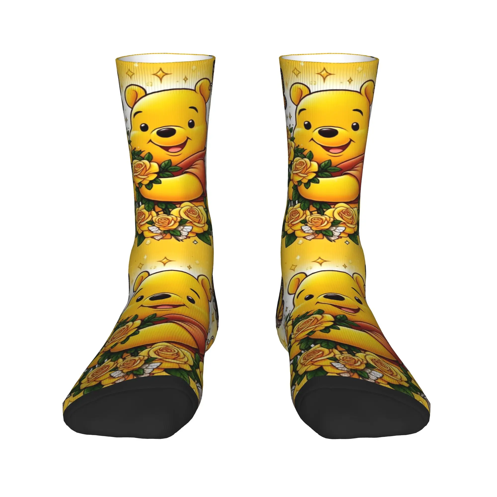 

Winnie The Pooh Mens Crew Socks Unisex Kawaii 3D Printed Dress Socks