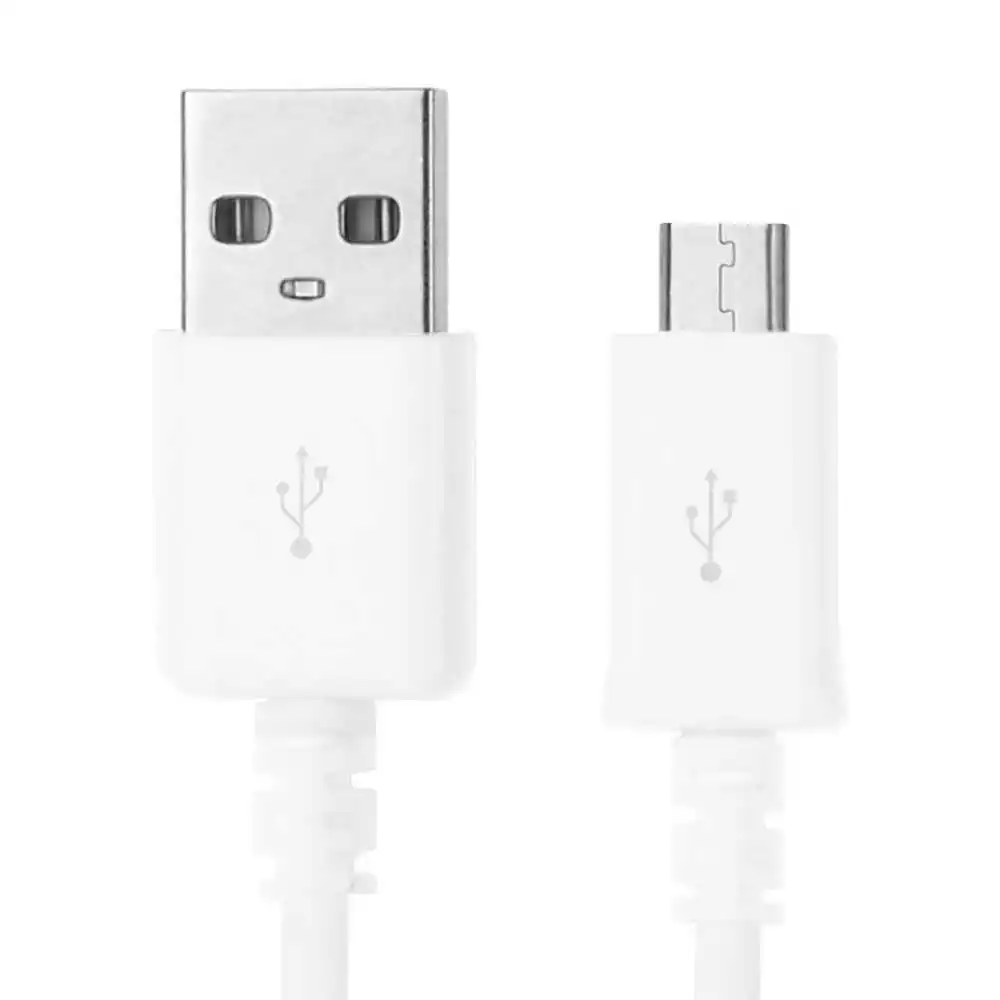 2m Micro USB B Fast Charger Charging Data Sync Cable 6mm Connector White for PS4 Controller