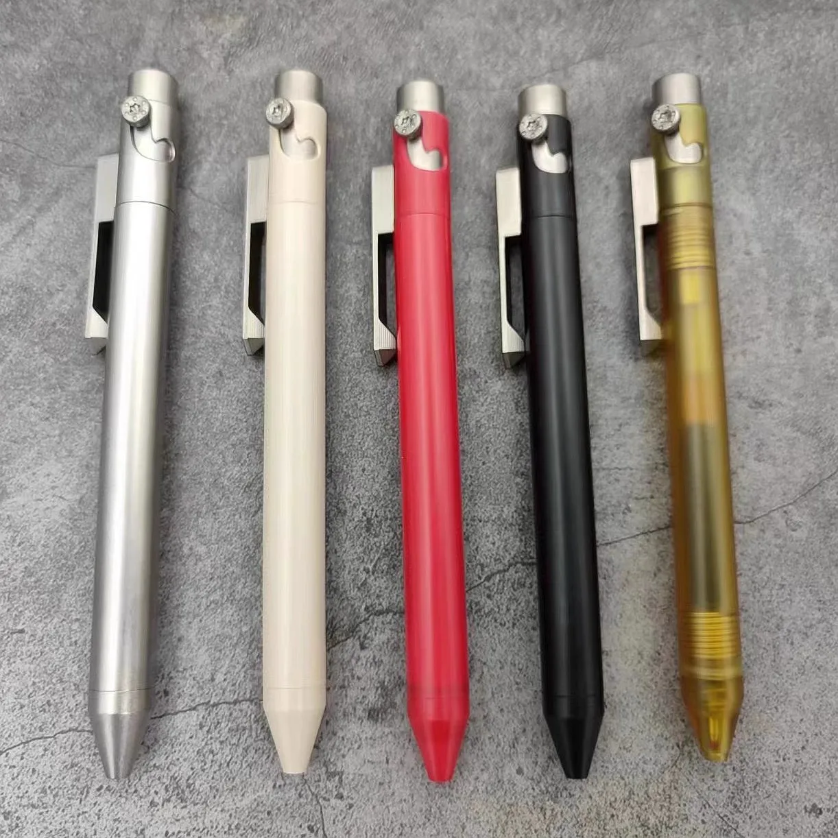 1pc Titanium EDC Pen With Writing Multi-functional Portable Tools Pen Business Office Ball Point Pen