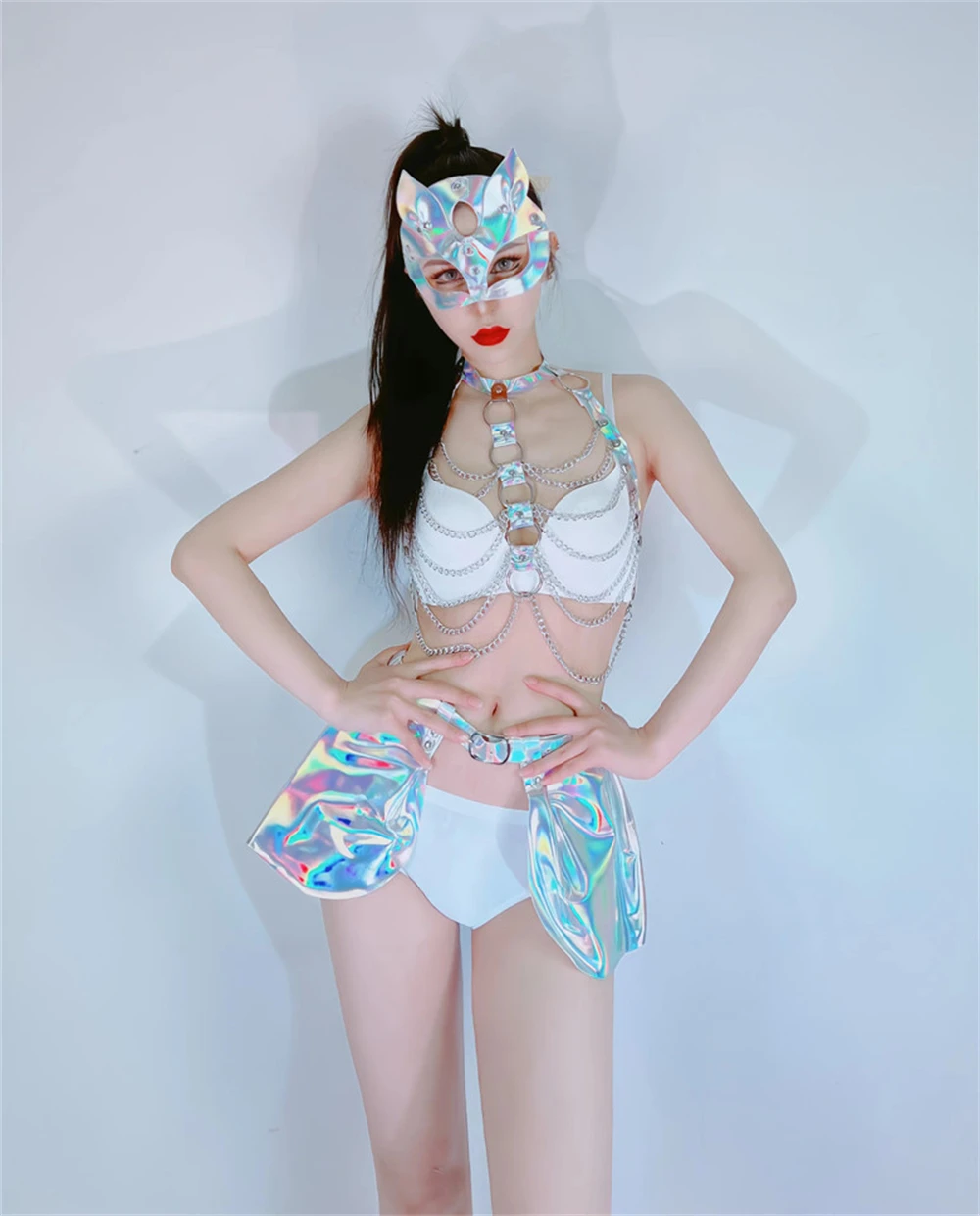 New DS Performance Dress New Sexy Gogo Leading Dance Dress Laser Set Atmosphere Tour Stage Dress Set