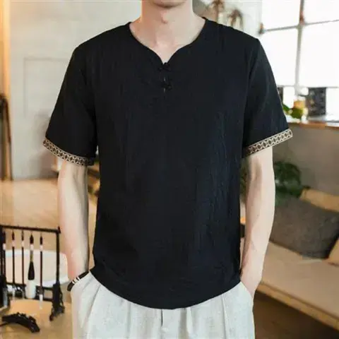 자수 느슨한 얇은 빈티지 탑 뉴 여름 단순성 올 매치 플러스 사이즈 스트리트 캐주얼 티셔츠 패션 하라주쿠 남성 의류