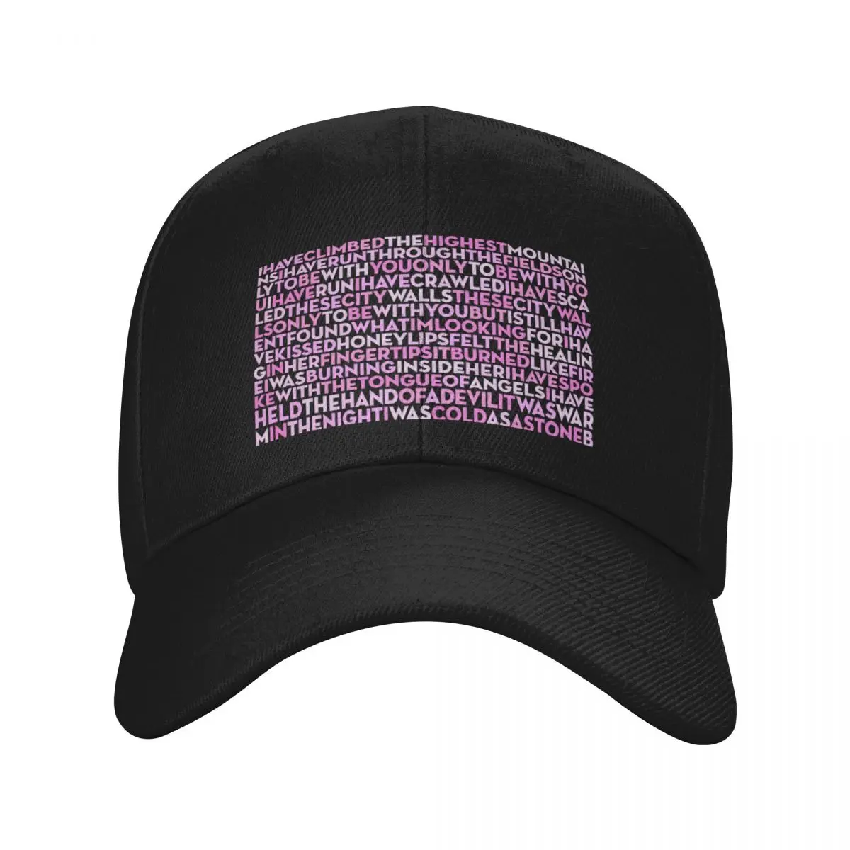 

I Still Haven't Found What I'm Looking For - U2 (lyrics) v.6 Baseball Cap derby hat foam party Hat Man Women's
