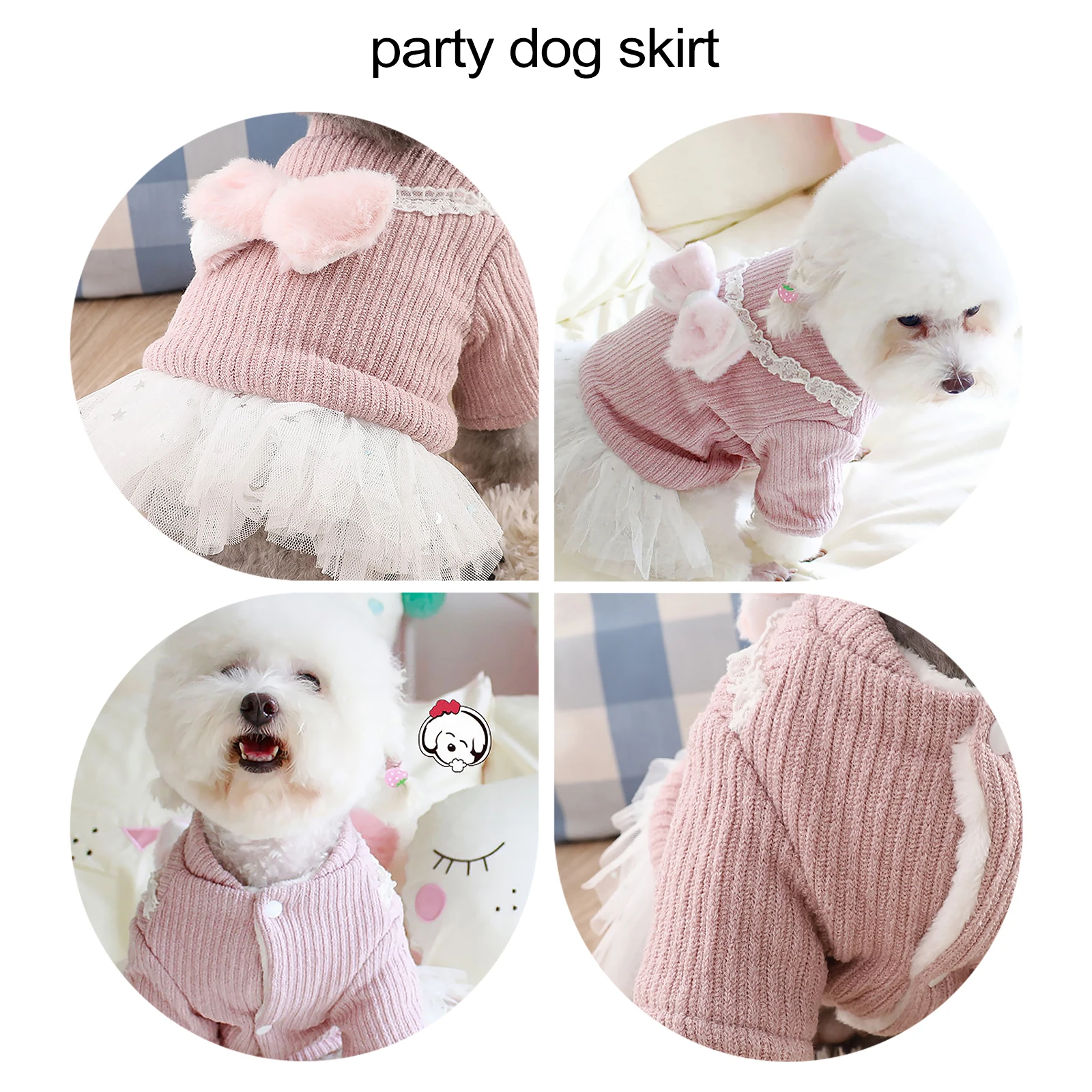 

Thickened Warm Pet Clothes Large Dogs Dresses Puppy Costumes Winter Outfits Dog Wardrobe Lightweight Soft Durable Bowknot