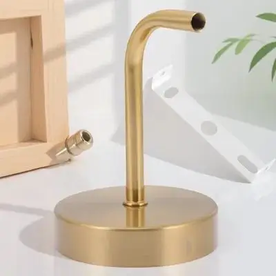 Picture 7: 1 Set Black Pole Elbow Holder Heavy Duty Support Bracket For Home Lighting Wall Lamp Accessories Metal Lamp Base Easy