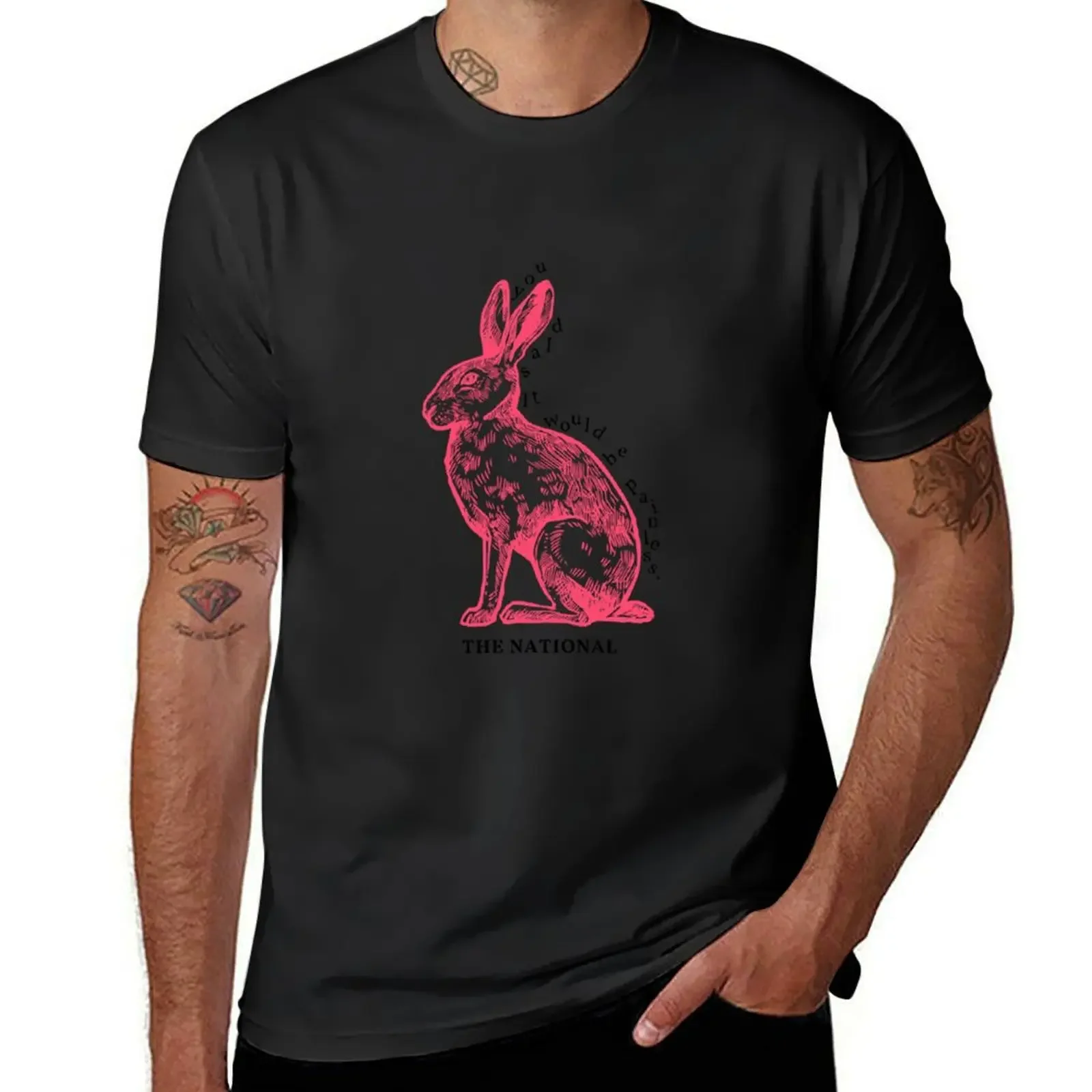 The National quot Pink Rabbits quot T-Shirt plus size clothes shirts graphic tee men