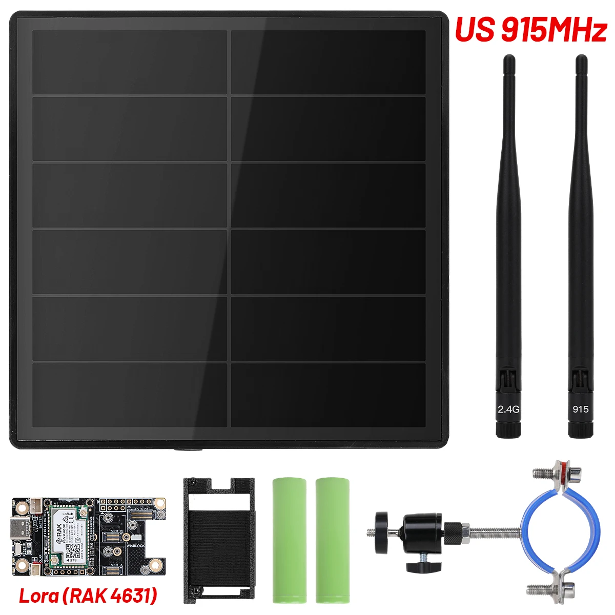 D5L Solar Meshcore Node, paalgemonteerd, lange afstand LoRa RAK4631 Wisblock met RAK19007 SX1262 module, zonne-nod voor mesh-apparaten - afbeelding 1