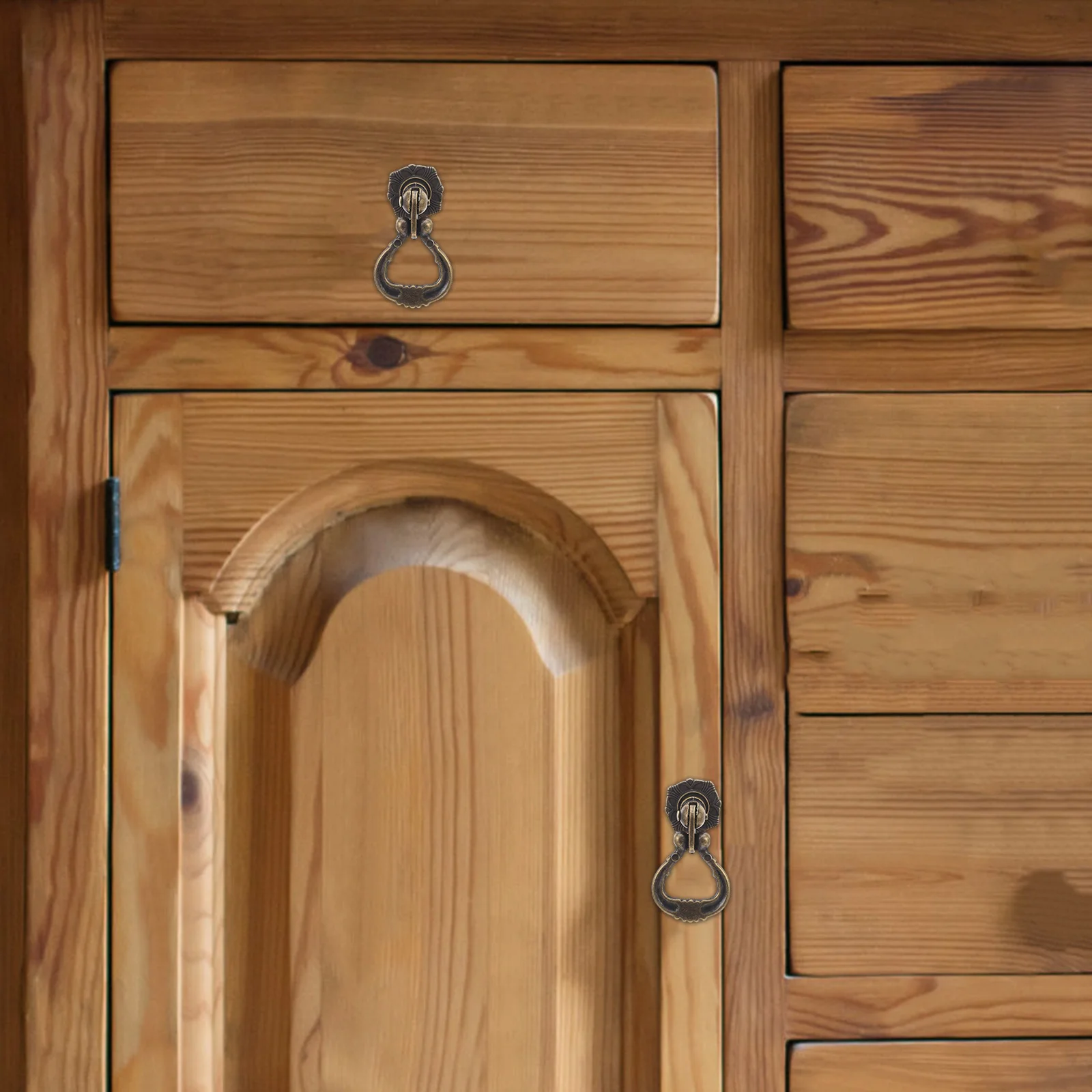 

4Pcs Vintage Cupboard Handles Metal Drawer Pulls for Dresser Cabinet Wardrobe Furniture Decorative Single Hole