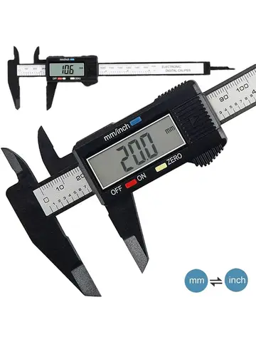 150mm 100mm Electronic Digital Caliper Carbon Fiber Dial Vernier Caliper Gauge Micrometer Digital Ruler Measuring Tool