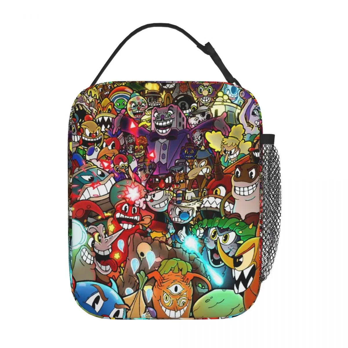 

Cuphead Color Game Fans Merch Insulated Lunch Bag For Travel Food Storage Bag Portable Thermal Cooler Lunch Boxes