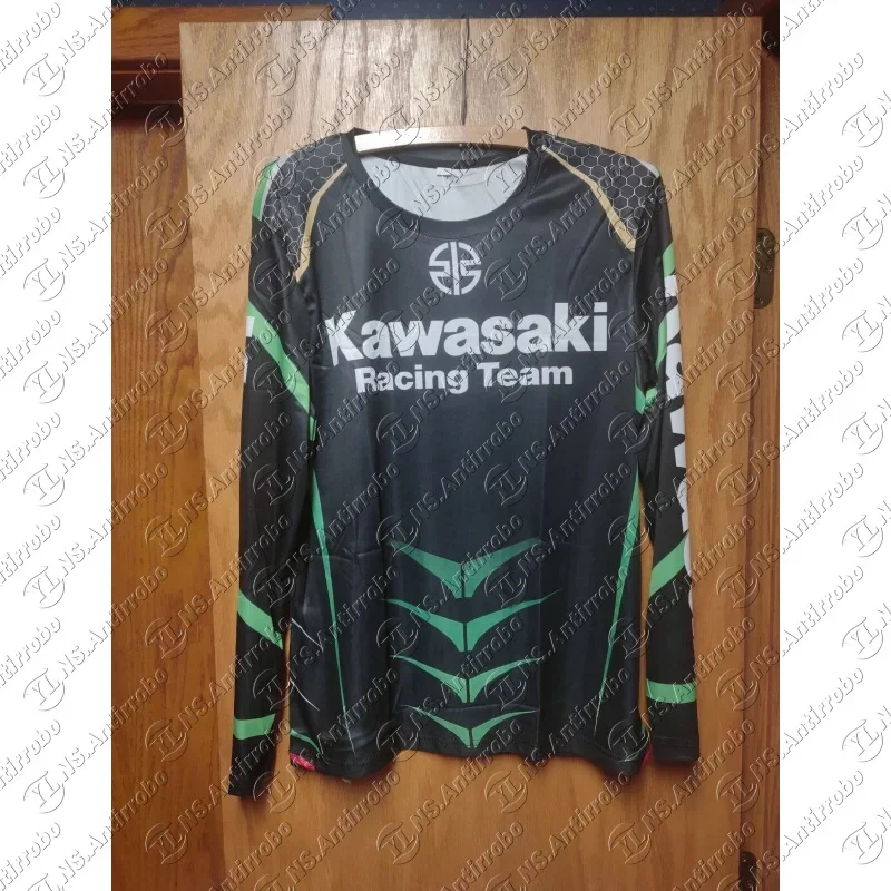 

Kawasaki Motorcycle Racing Team Men T-shirt Long Sleeve Spring Autumn Women Tee Shirts 2024 New Sports Children Clothes Tops
