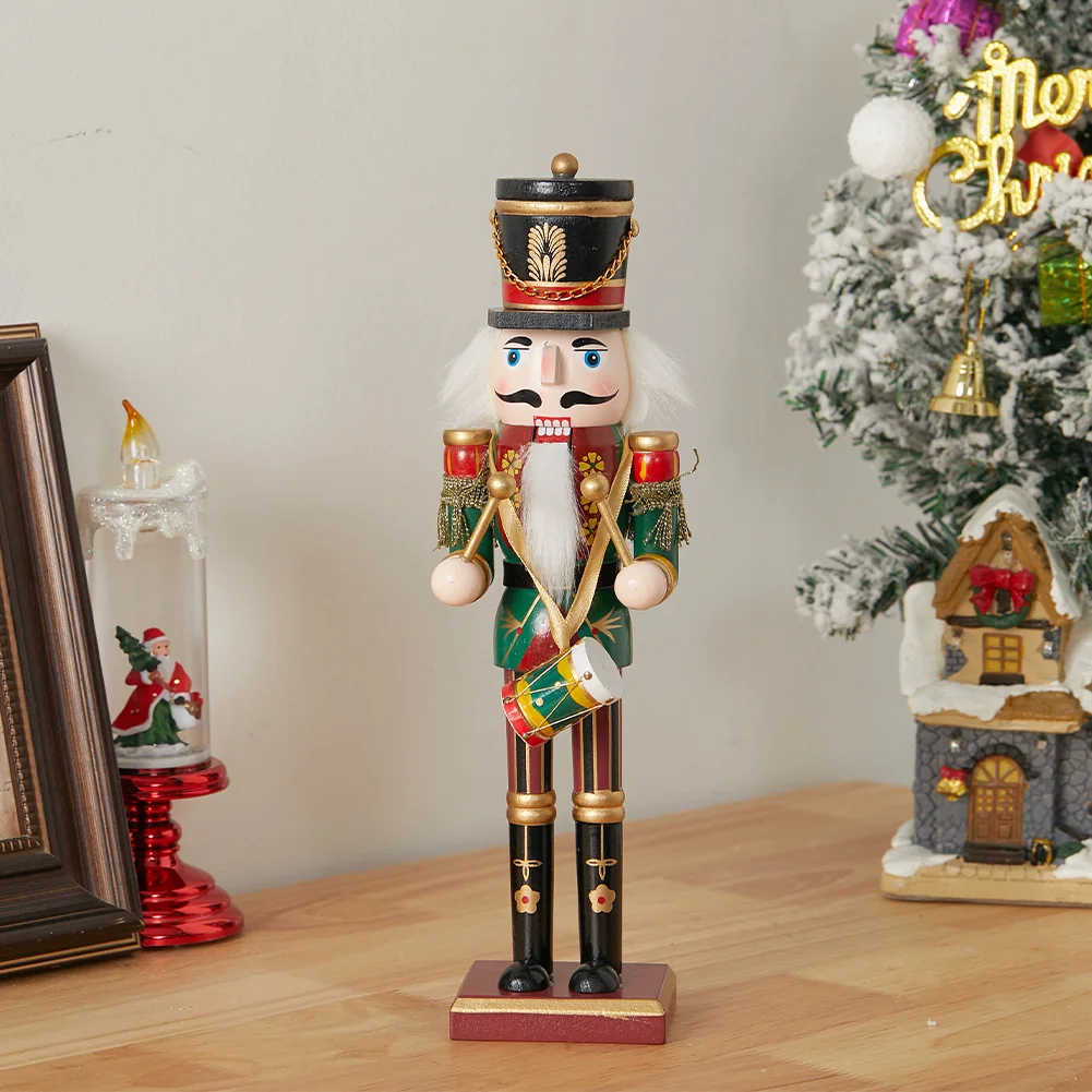 Wooden Nutcracker Soldier Figurine Christmas Ornament