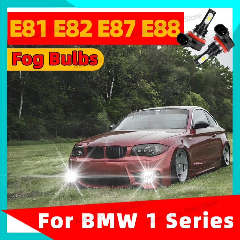 

2 противотуманных фар для BMW 1 серии E81 E82 E87 E88, светодиодные автоматические передние противотуманные фары 3570 CSP 6000K, автомобильные противотуманные фары 12 В 15000LM