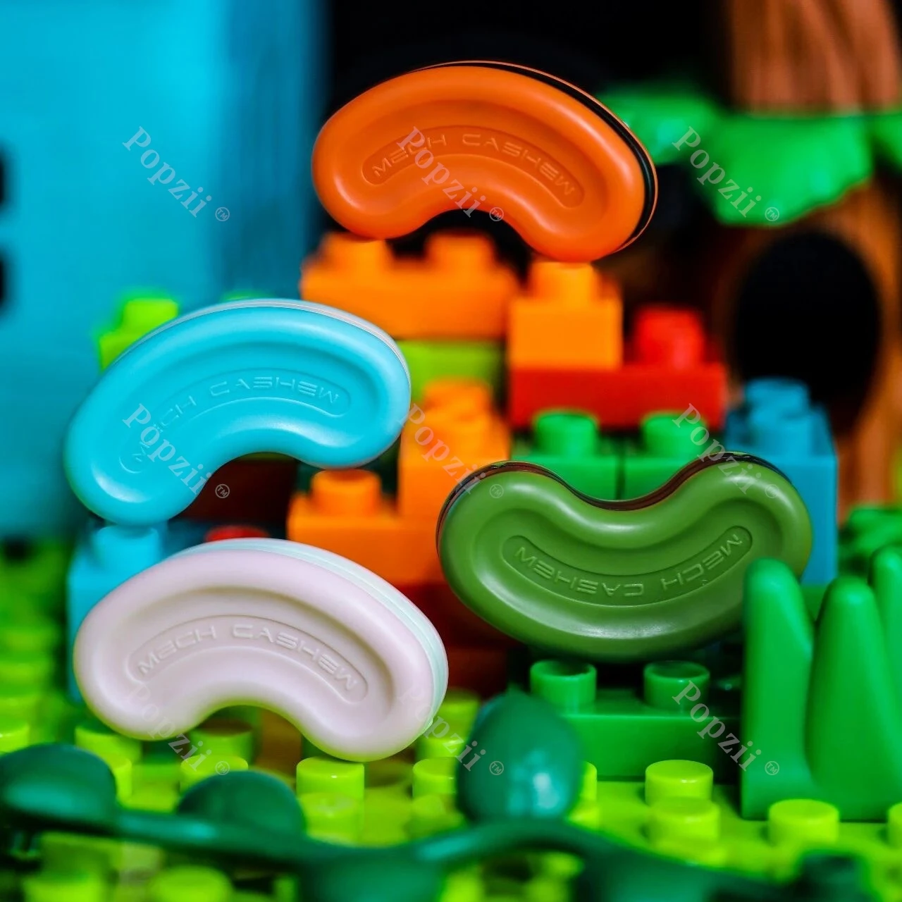 GAO STUDIO Mechanischer Cashew-Zufällige Farbe, mechanischer Push-Slider, Büro, Stressabbau, Gadgets, Angstspielzeug