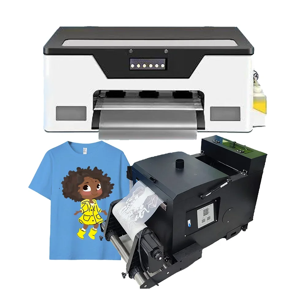 Single Print Head A3 DTF Printer XP600 30cm With Shaker and Dryer Oven For Film T-shirt Heat Transfer Printing Machine