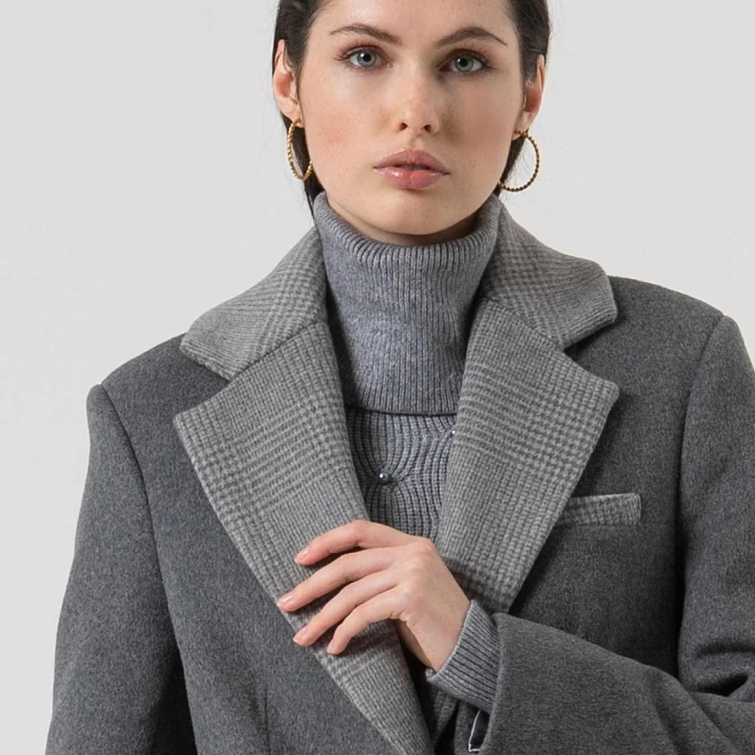 Moda personalizada grosso casaco quente para mulheres entalhado lapela manga longa outono inverno cristais jaqueta ao ar livre roupas