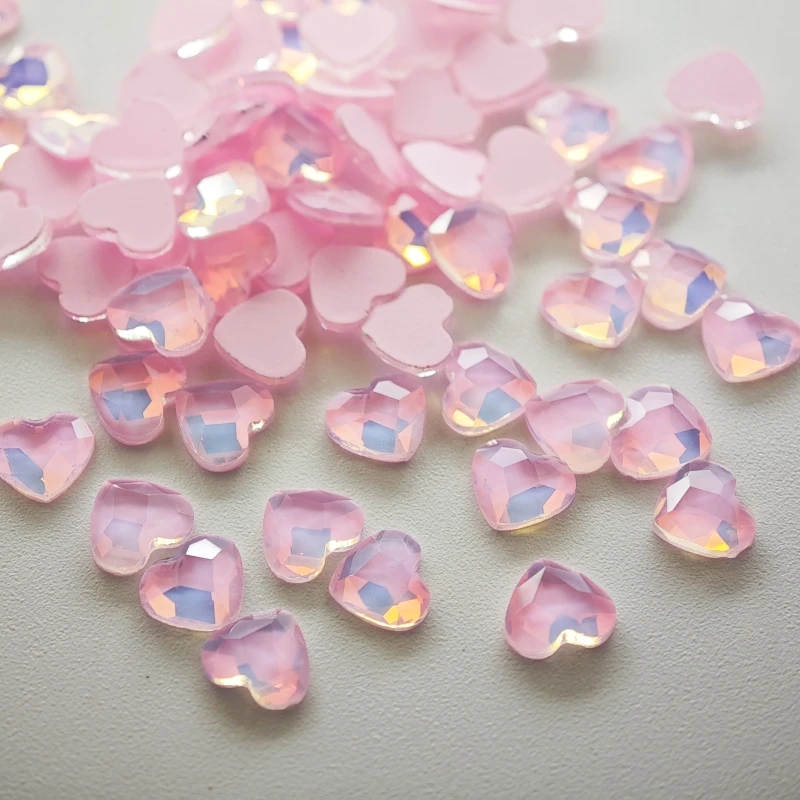 100pcs New Mocha Jelly Flat bottom nail art rhinestones love moon bow Glass crystal 3D nail decoration wholesaleDIY Accessories