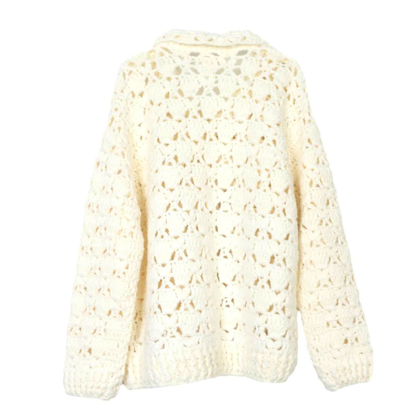 Kardigan z dzianiny w warkocz, jesień-zima 2025, z klapami, długi rękaw, luźna dzianinowa kurtka, ręcznie robiony, miękki, ciepły sweter, damskie dzianinowe topy.