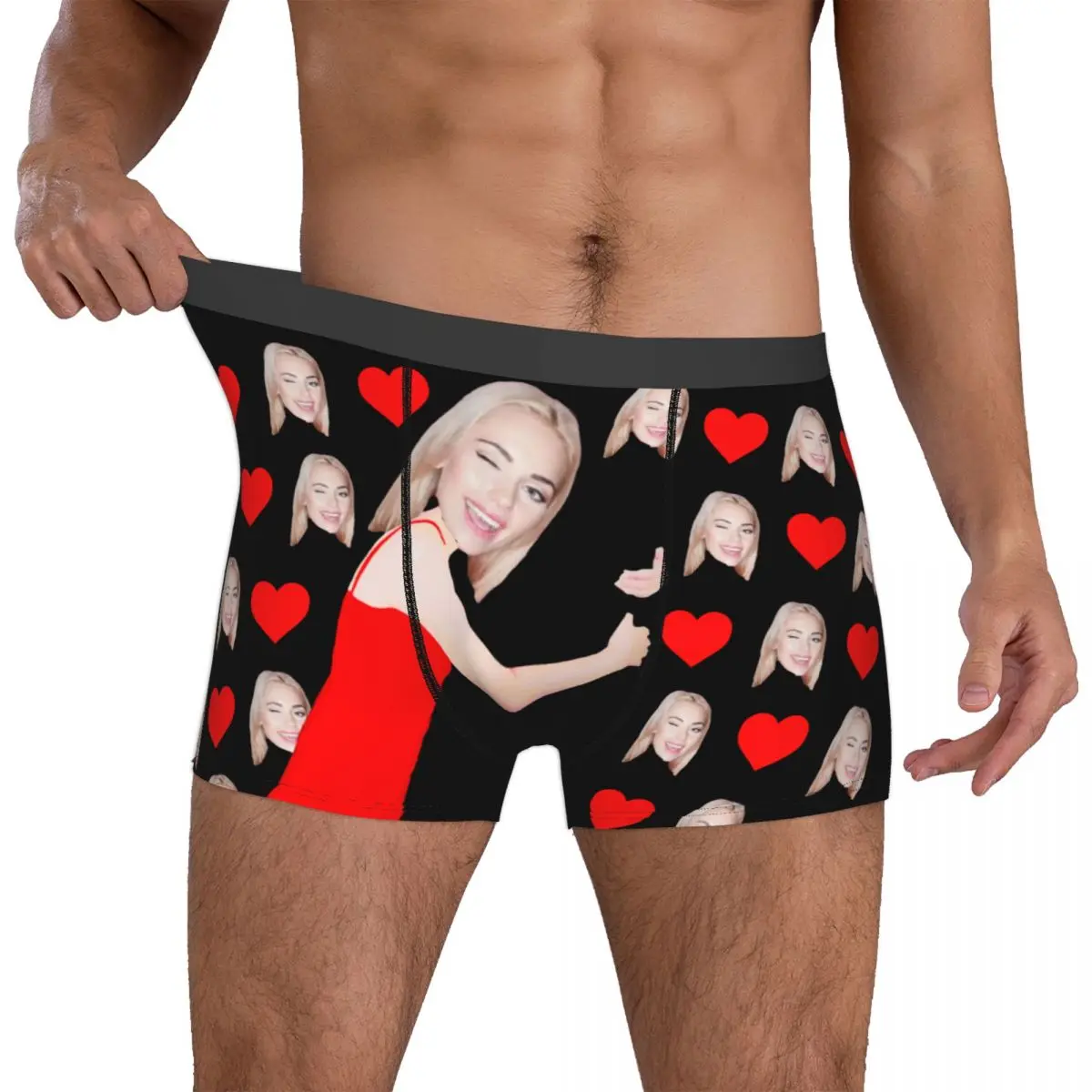 Funny Valentines Day Gift for Husband Custom Underpants Boxers Gag Gifts for Boyfriend Funny Personalized Face Underwear Briefs