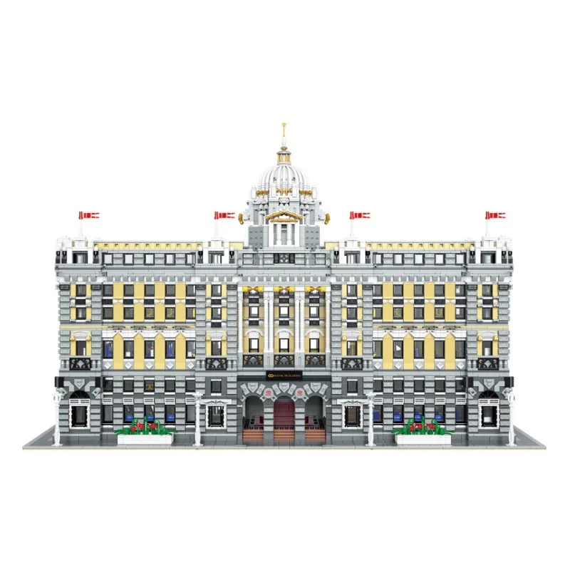 IN STOCK MOC Idea HSBC Bank Shanghai Building Blocks Model Bricks Assembling Construction kit for Adults Birthday Gift Toys