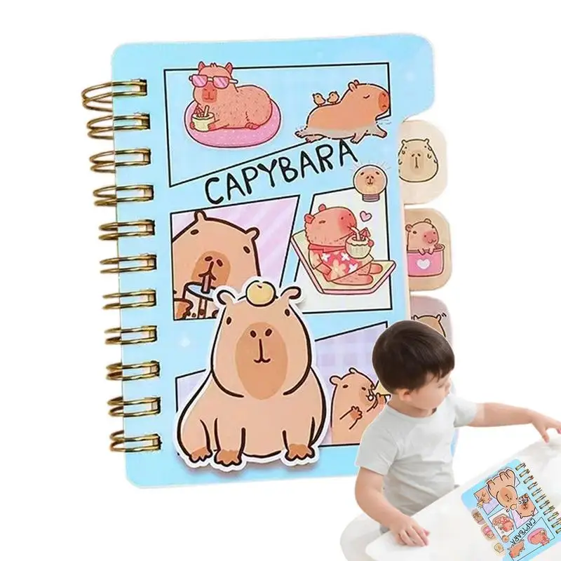 Scratch Notebook For Kids Capybara Student Coiled Notebook Creative Children\'s Stationery Cute School Supplies Coil Book Note